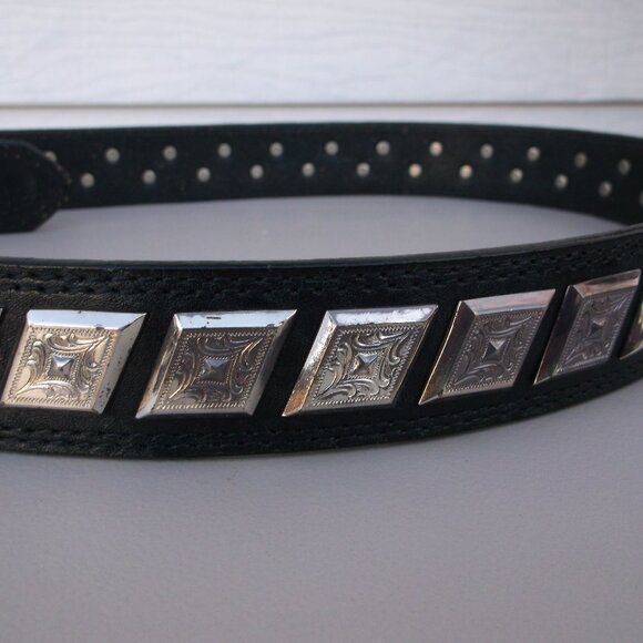 ROPER Textured Black Leather Belt + NWT Antique‑Gold Texas Buckle (Made in USA) - Picture 7 of 8